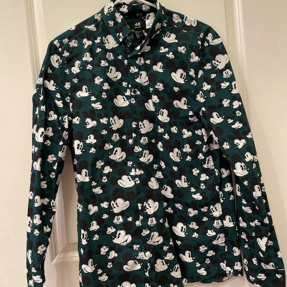 H&M Other - H&M x Disney Mickey Mouse LS Button Down Men’s S